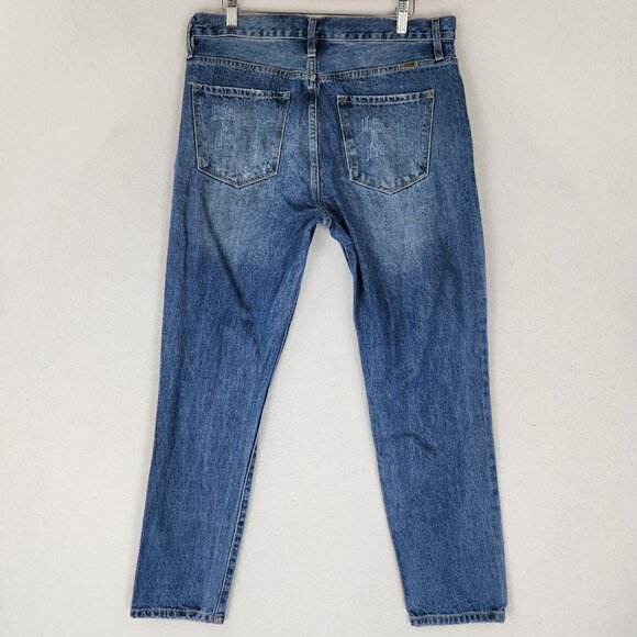 Kancan Jeans Womens 29 Blue High Rise Distressed Mom Jean Cotton Casual Denim - Picture 8 of 12